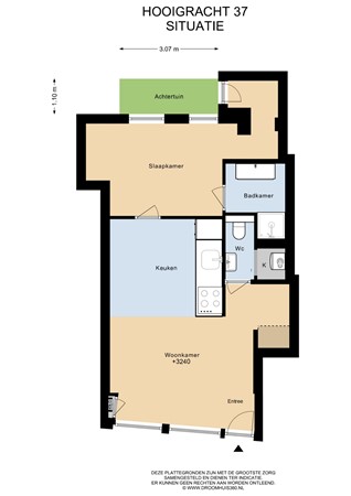 Floorplan - Hooigracht 37, 2312 KN Leiden